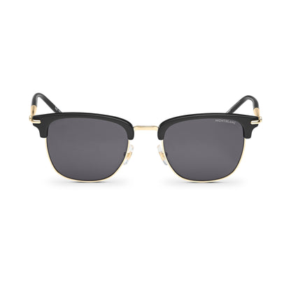 Montblanc Rechteckige Sonnenbrille mit schwarzem Spritzgussrahmen (MB130855) – Ansicht 1