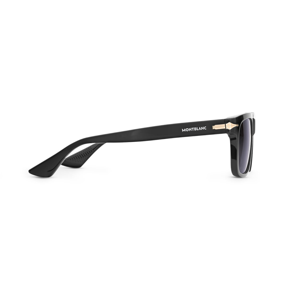 Montblanc Rechteckige Sonnenbrille mit schwarzem Acetatrahmen (MB131230) – Ansicht 2