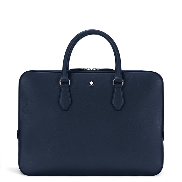 Montblanc Flache Schreibmappe aus Sartorial Leder – Tintenblau