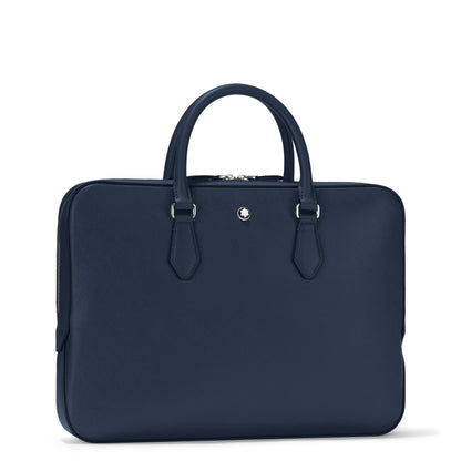 Montblanc Flache Schreibmappe aus Sartorial Leder – Tintenblau – Ansicht 3