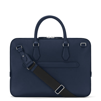 Montblanc Flache Schreibmappe aus Sartorial Leder – Tintenblau – Ansicht 4