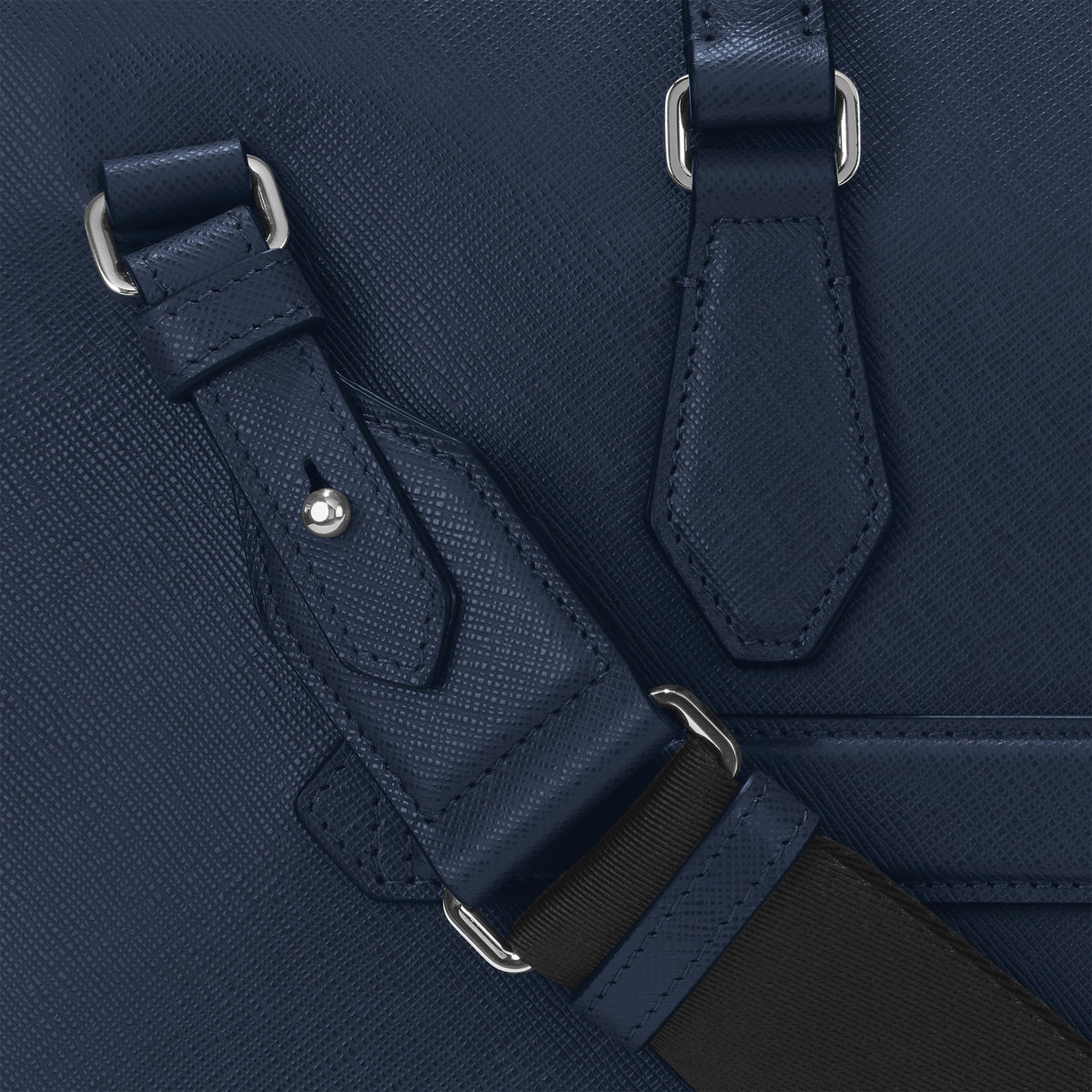 Montblanc Flache Schreibmappe aus Sartorial Leder – Tintenblau – Ansicht 7