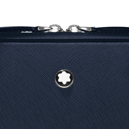 Montblanc Flache Schreibmappe aus Sartorial Leder – Tintenblau – Ansicht 8