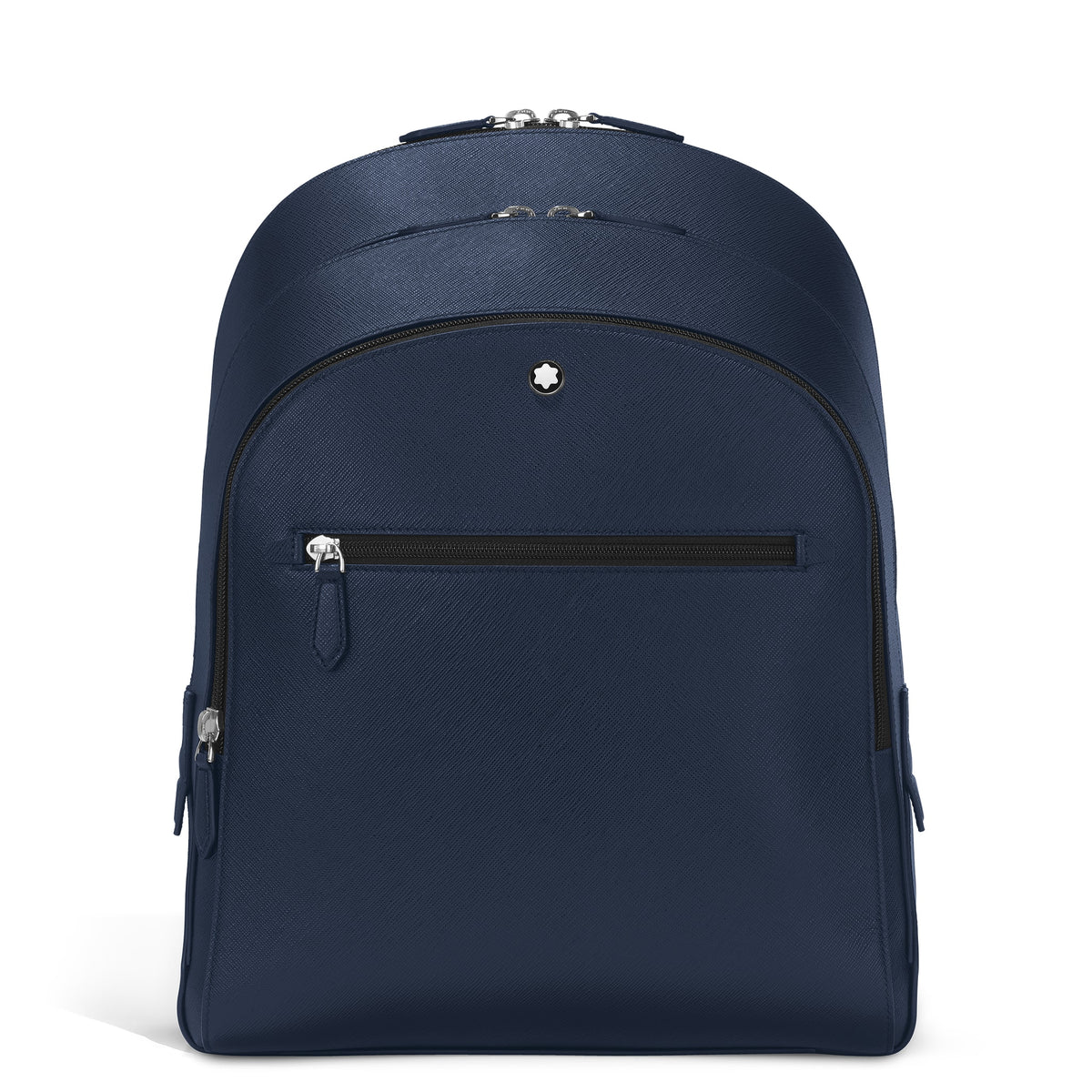 Montblanc Mittelgroßer Rucksack mit 3 Fächern aus Sartorial Leder – Tintenblau – Ansicht 1