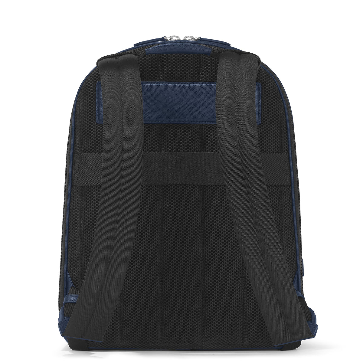 Montblanc Mittelgroßer Rucksack mit 3 Fächern aus Sartorial Leder – Tintenblau – Ansicht 5