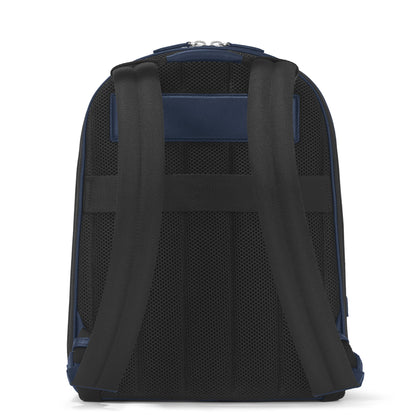 Montblanc Mittelgroßer Rucksack mit 3 Fächern aus Sartorial Leder – Tintenblau – Ansicht 5