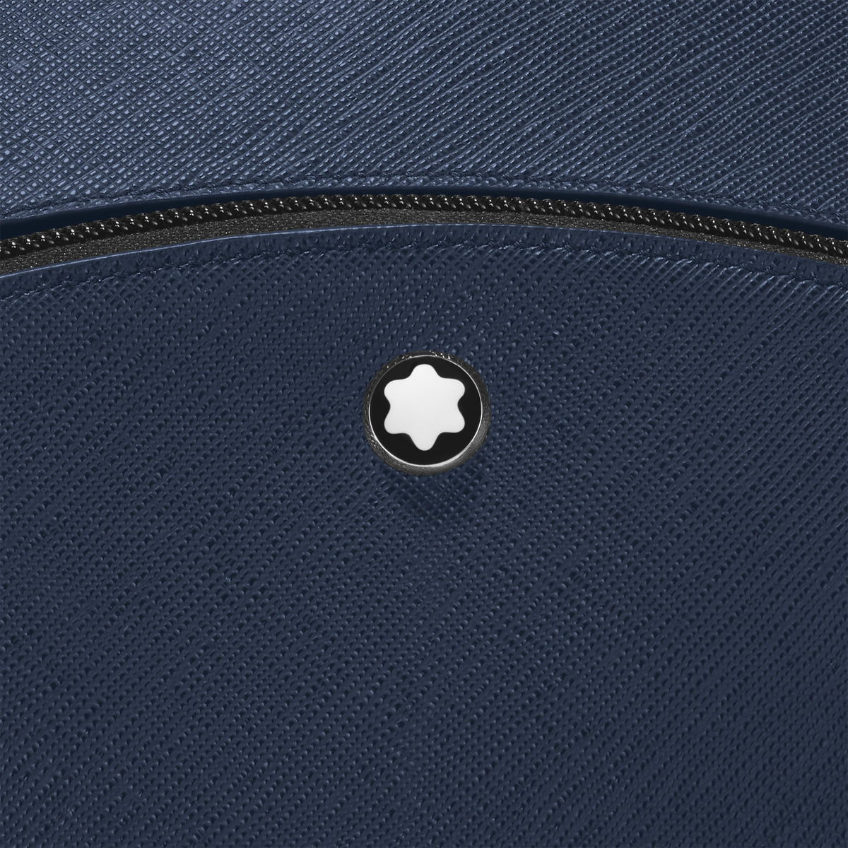 Montblanc Mittelgroßer Rucksack mit 3 Fächern aus Sartorial Leder – Tintenblau – Ansicht 8