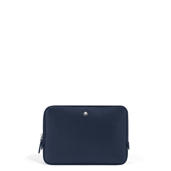 Montblanc Kleine Umhängetasche aus Sartorial Leder – Tintenblau