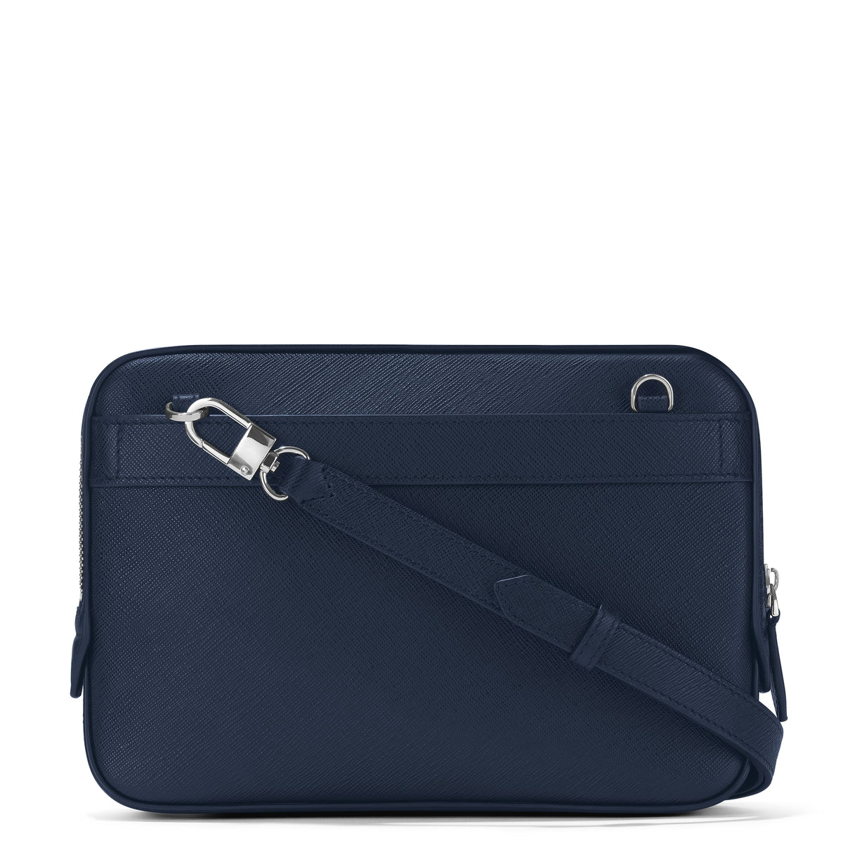 Montblanc Kleine Umhängetasche aus Sartorial Leder – Tintenblau – Ansicht 5