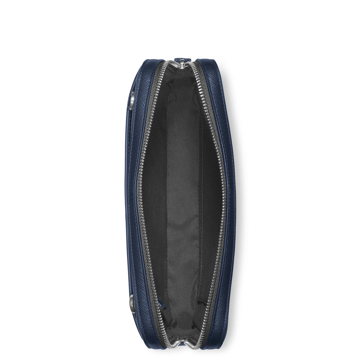 Montblanc Kleine Umhängetasche aus Sartorial Leder – Tintenblau – Ansicht 6