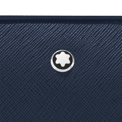 Montblanc Kleine Umhängetasche aus Sartorial Leder – Tintenblau – Ansicht 8
