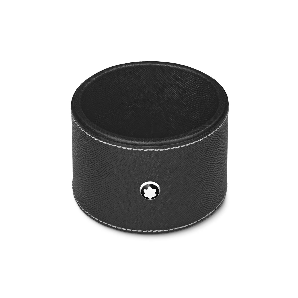 Montblanc Runde mittelgroße Schreibtischablage aus hochwertigem Leder – Ansicht 1