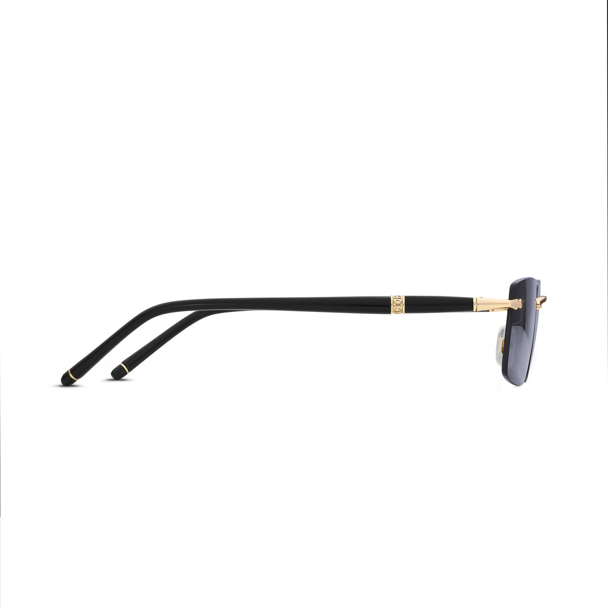 Montblanc Rechteckige Sonnenbrille mit goldfarbenem Metallrahmen – Ansicht 2
