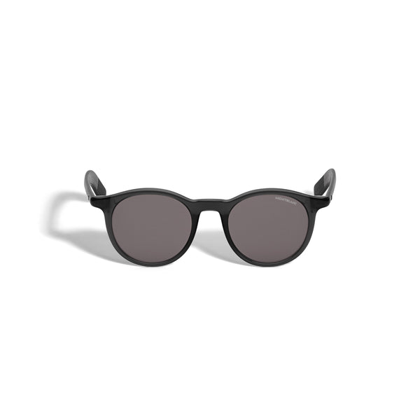 Montblanc Runde Sonnenbrille mit schwarzem Spritzgussrahmen (MB134460)