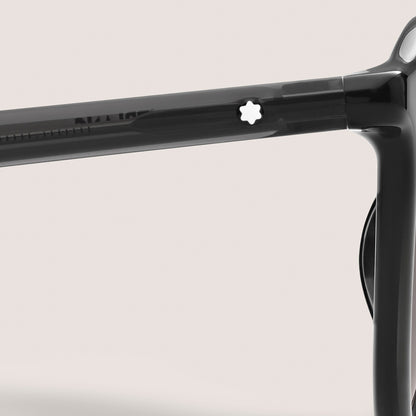 Montblanc Runde Sonnenbrille mit schwarzem Spritzgussrahmen (MB134460) – Ansicht 4