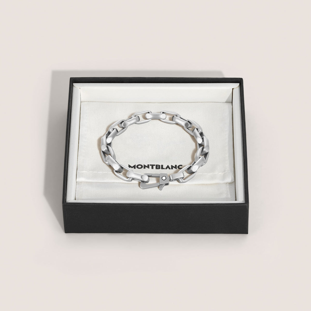 Montblanc Armband aus Edelstahl mit achteckiger Kette – Ansicht 2