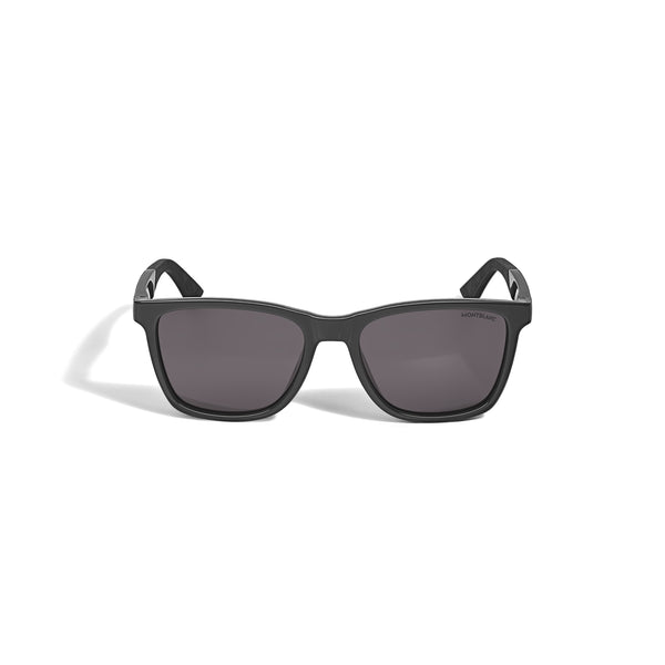 Montblanc Quadratische Sonnenbrille mit schwarzem Spritzgussrahmen
