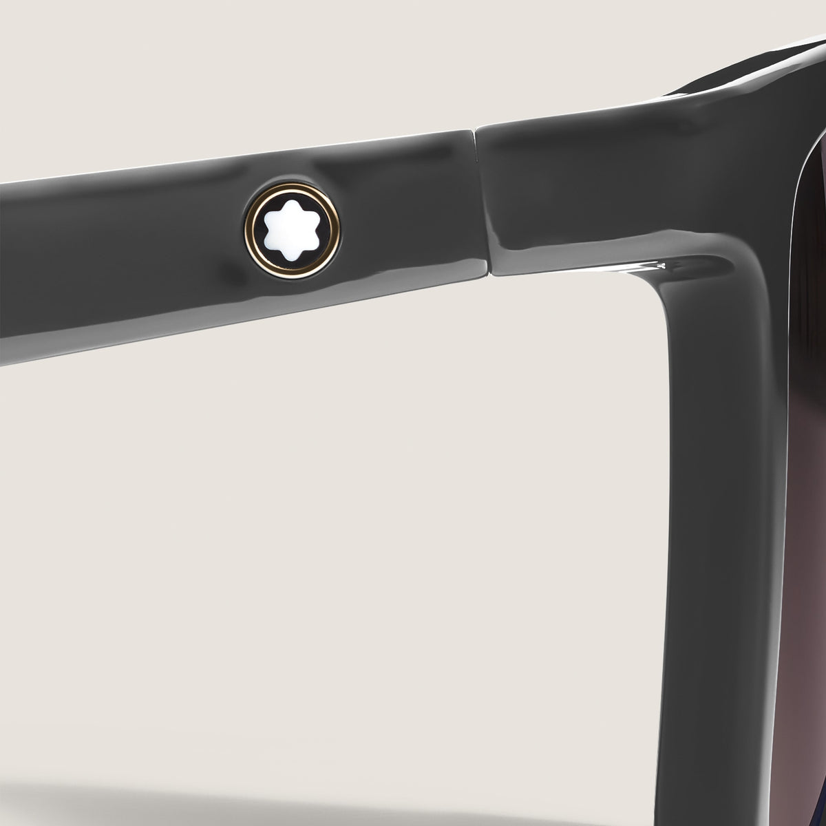 Montblanc Quadratische Sonnenbrille mit schwarzem Spritzgussrahmen – Ansicht 3