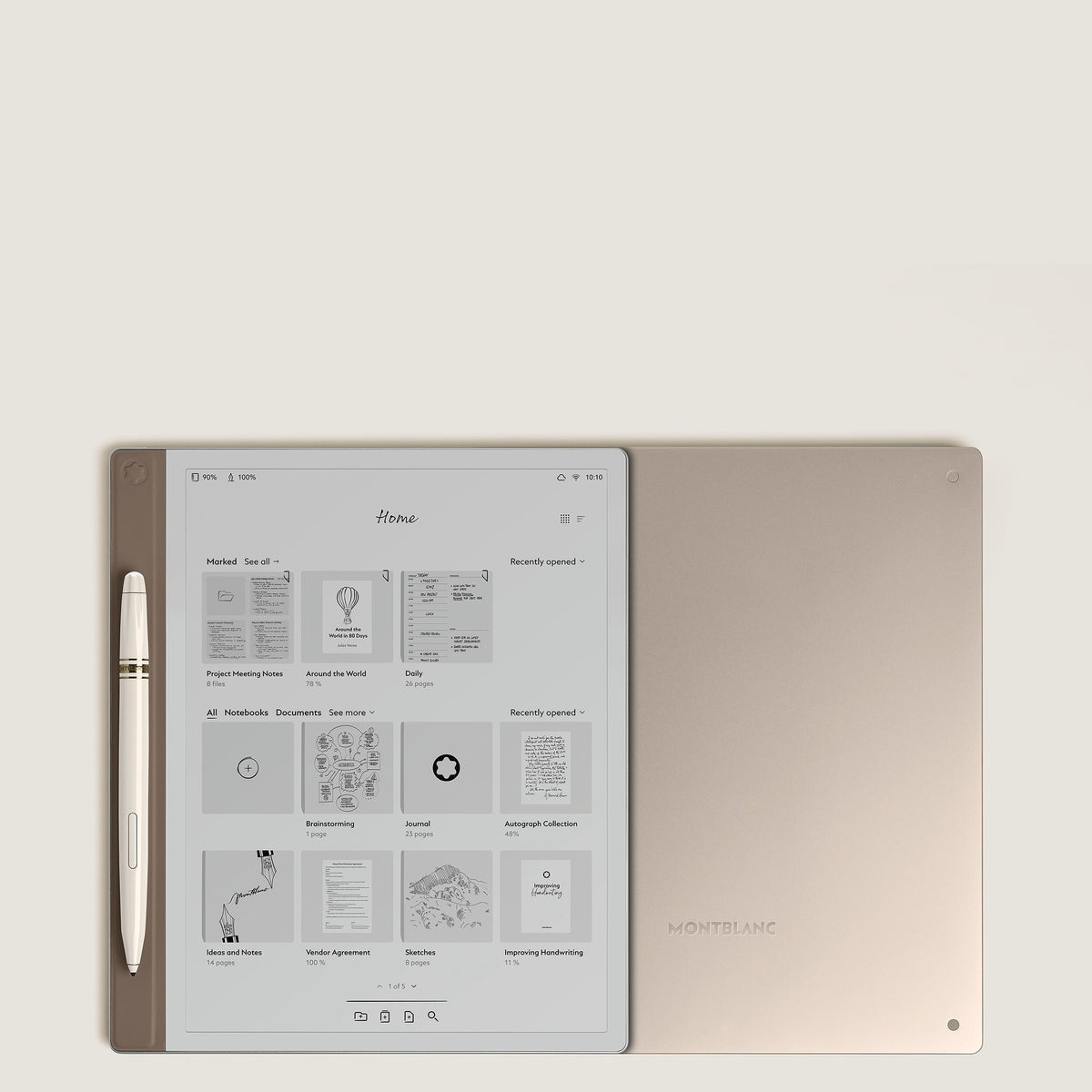 Montblanc Digital Paper Elixir in Goldfarben – Ansicht 7