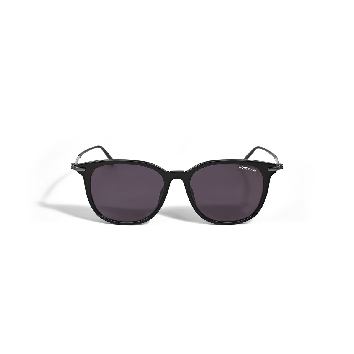 Montblanc Rechteckige Sonnenbrille mit schwarzem Acetatrahmen (MB135564) – Ansicht 1
