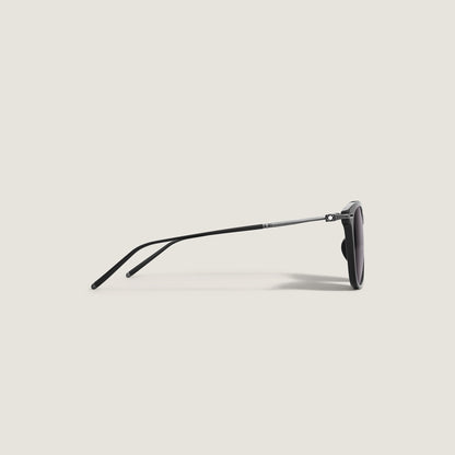 Montblanc Rechteckige Sonnenbrille mit schwarzem Acetatrahmen (MB135564) – Ansicht 2