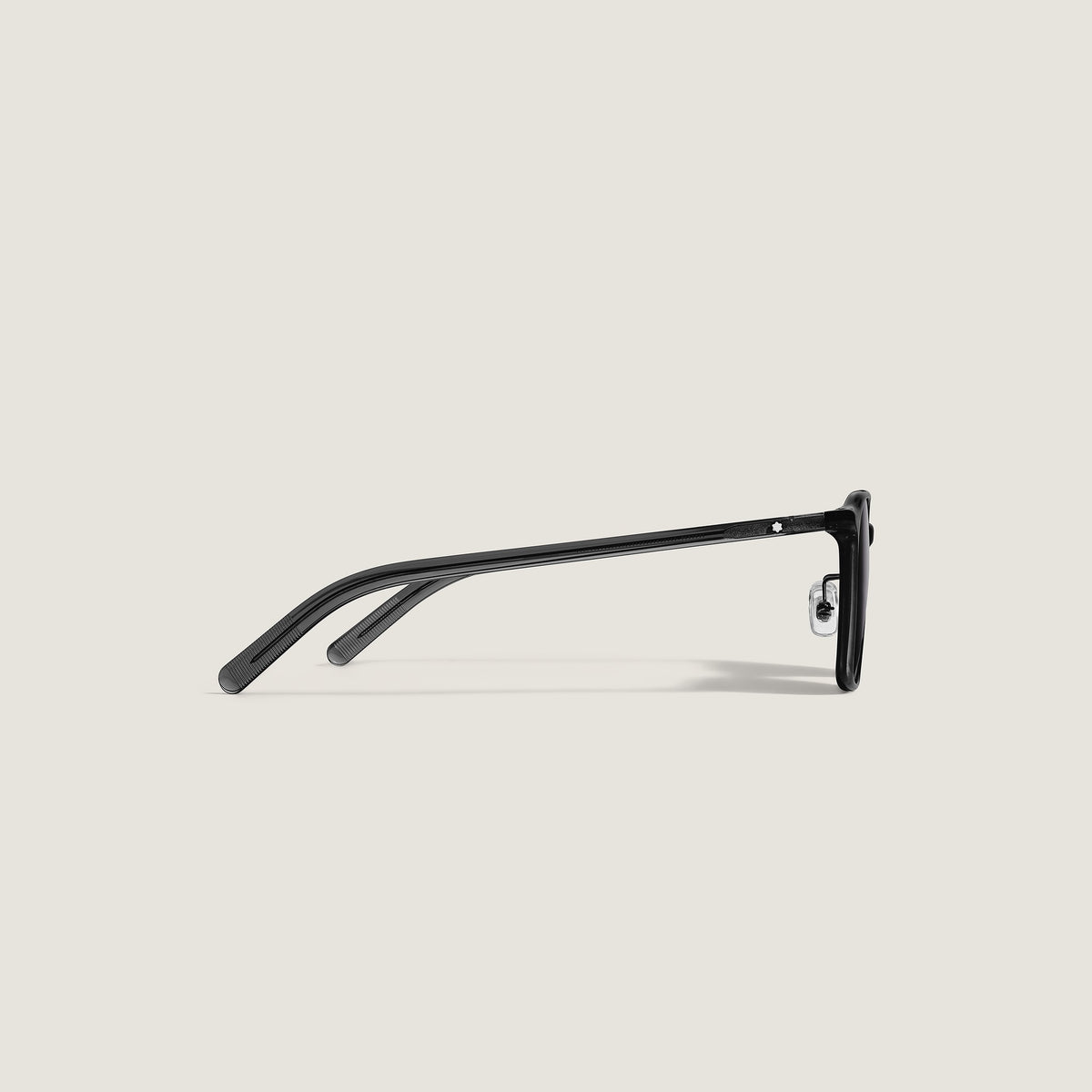 Montblanc Ovale Sonnenbrille mit schwarzem Acetatrahmen – Ansicht 2