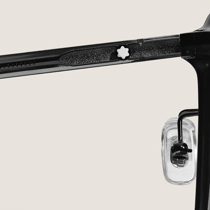 Montblanc Ovale Sonnenbrille mit schwarzem Acetatrahmen – Ansicht 3
