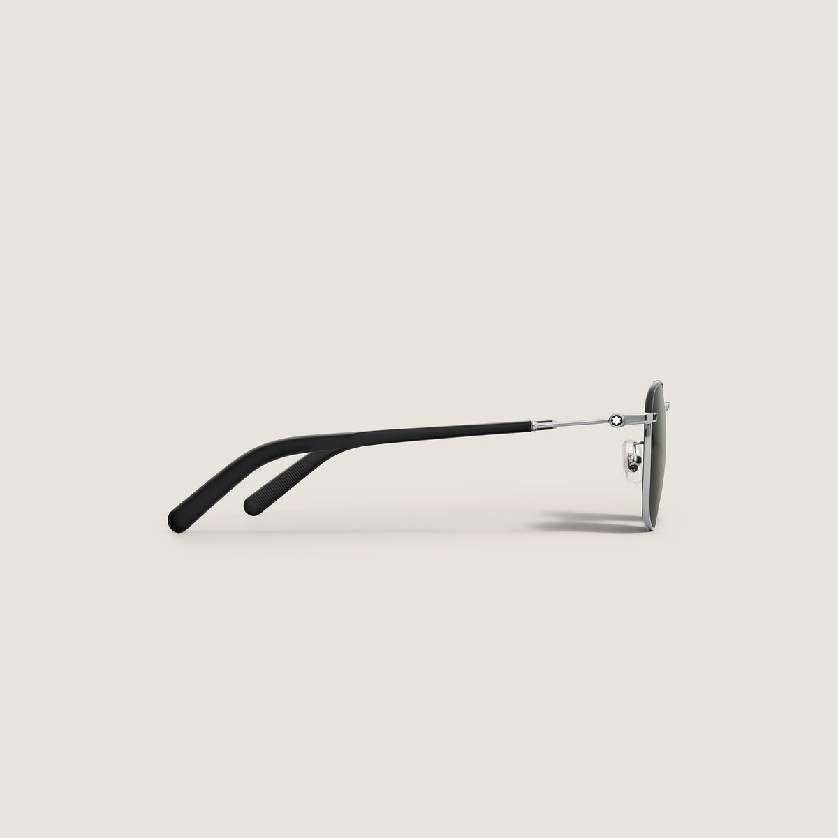 Montblanc Quadratische Sonnenbrille mit silberfarbenem Metallrahmen – Ansicht 2