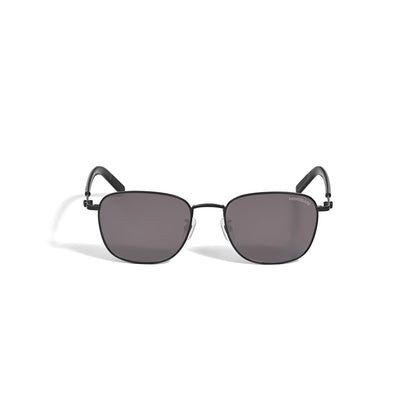 Montblanc Quadratische Sonnenbrille mit schwarzem Metallrahmen – Ansicht 1