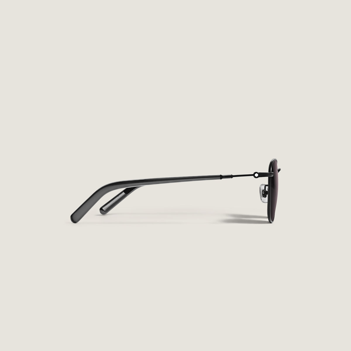 Montblanc Quadratische Sonnenbrille mit schwarzem Metallrahmen – Ansicht 2