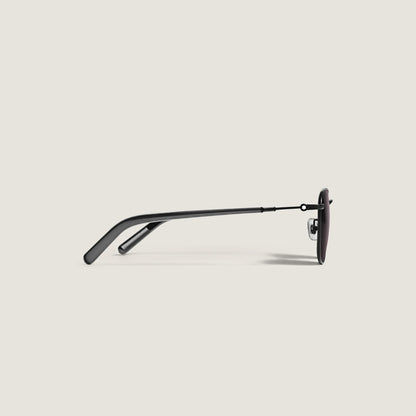 Montblanc Quadratische Sonnenbrille mit schwarzem Metallrahmen – Ansicht 2
