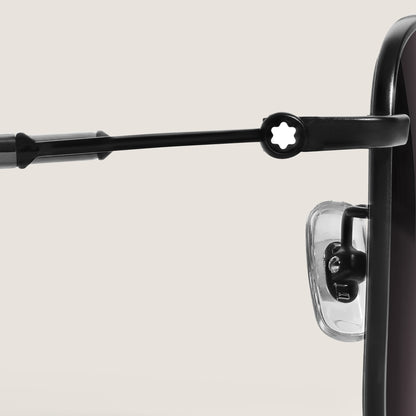 Montblanc Quadratische Sonnenbrille mit schwarzem Metallrahmen – Ansicht 3
