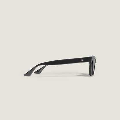 Montblanc Rechteckige Sonnenbrille mit schwarzem Acetatrahmen (MB135578) – Ansicht 2