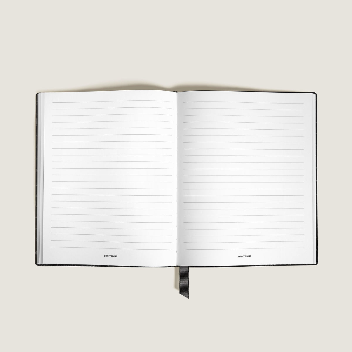 Montblanc Großes Notizbuch aus Leder mit Krokoprägung Linierte Seiten – Ansicht 2