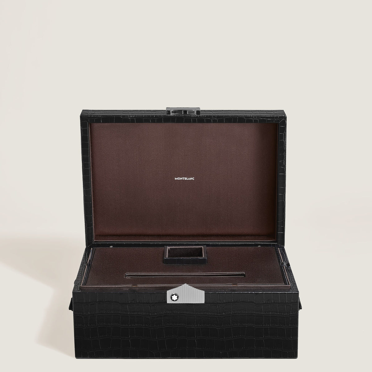 Montblanc Sammler Box für Schreibgeräte aus Leder mit Krokoprägung – Ansicht 2