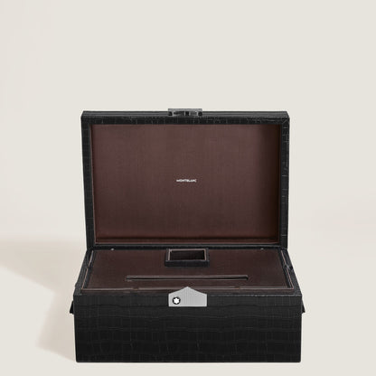 Montblanc Sammler Box für Schreibgeräte aus Leder mit Krokoprägung – Ansicht 2