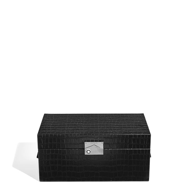 Montblanc Sammler Box für Uhren aus Leder mit Krokoprägung