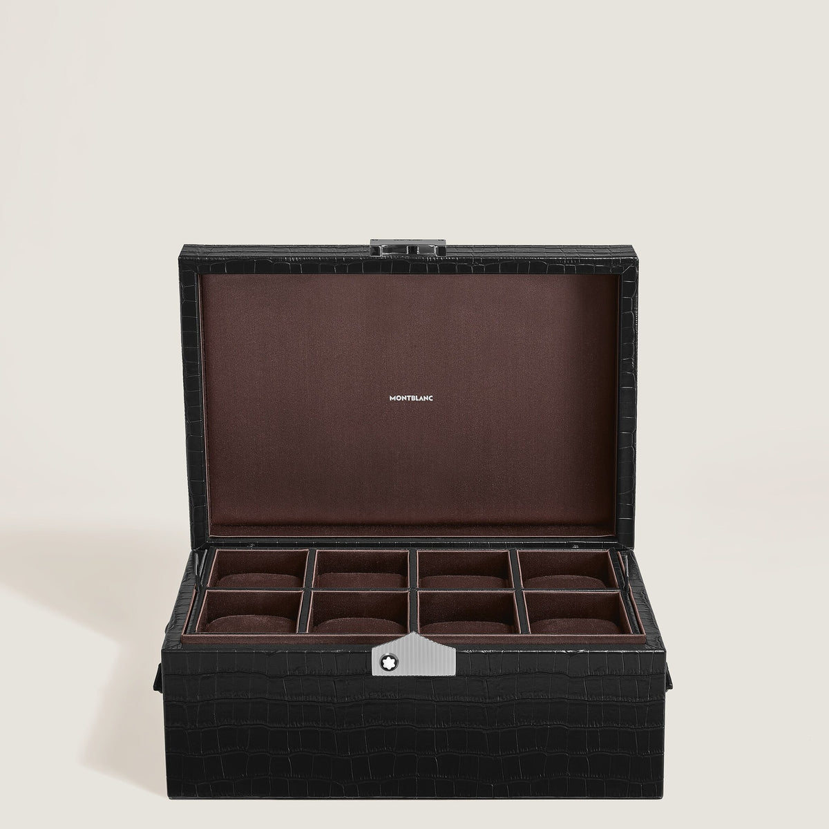 Montblanc Sammler Box für Uhren aus Leder mit Krokoprägung – Ansicht 2