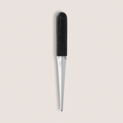 Montblanc Brieföffner aus Leder mit Krokoprägung – Ansicht 2