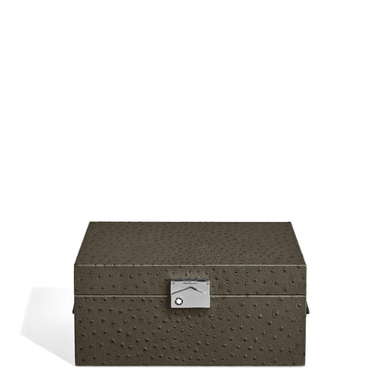 Montblanc Sammler Box für Schreibgeräte aus Leder mit Straußenprägung – Ansicht 1