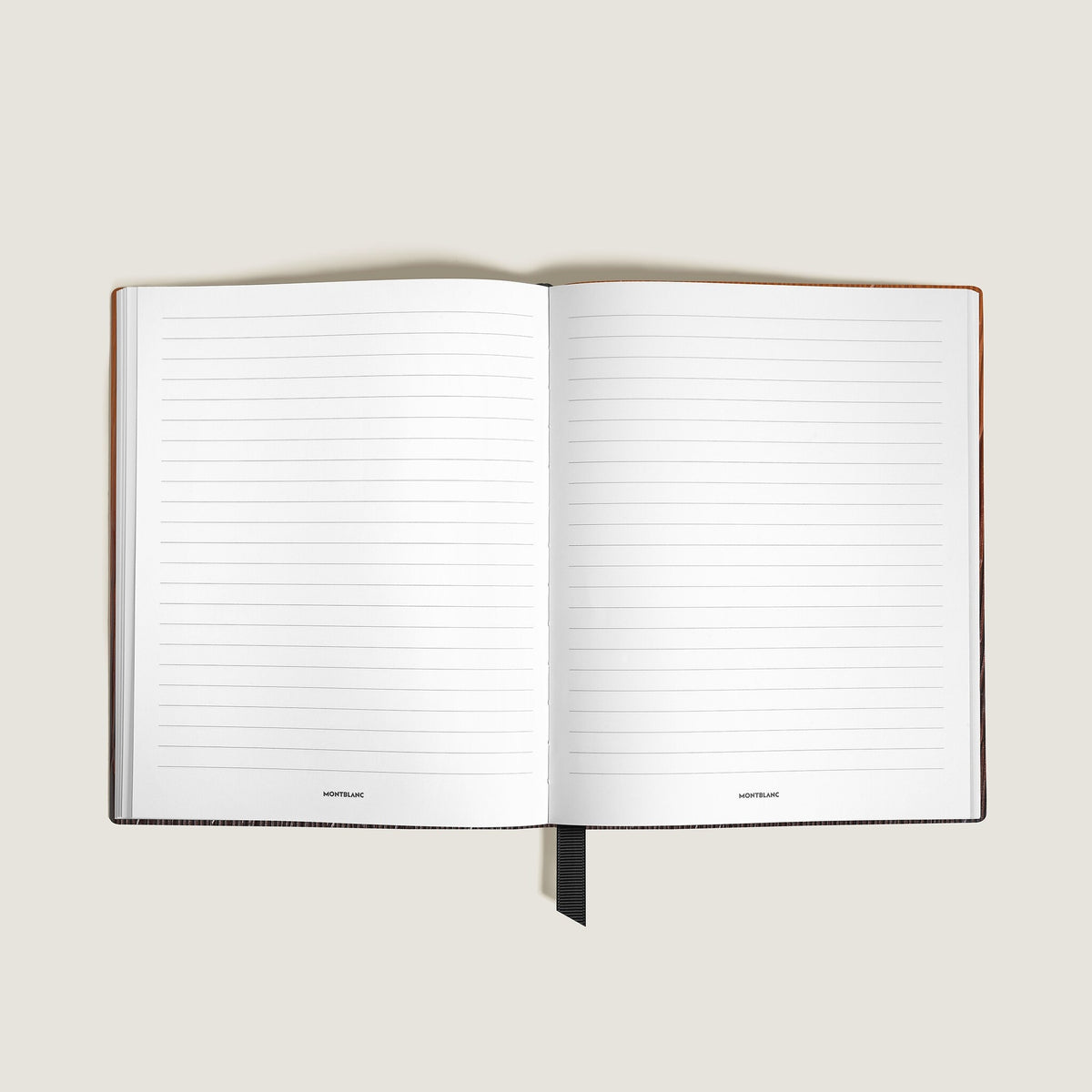 Montblanc Großes Notizbuch aus Corteccia Leder mit Sfumato Effekt Linierte Seiten – Ansicht 2