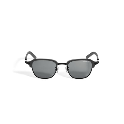Montblanc Rechteckige Sonnenbrille mit schwarzer Metallfassung – Ansicht 1
