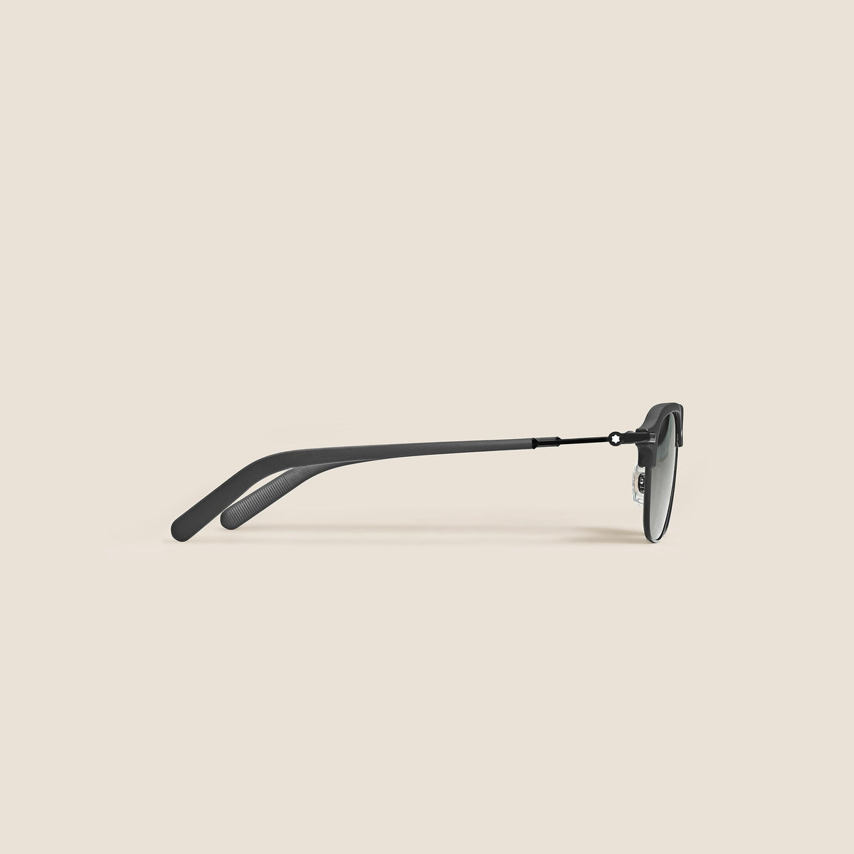 Montblanc Rechteckige Sonnenbrille mit schwarzer Metallfassung – Ansicht 2