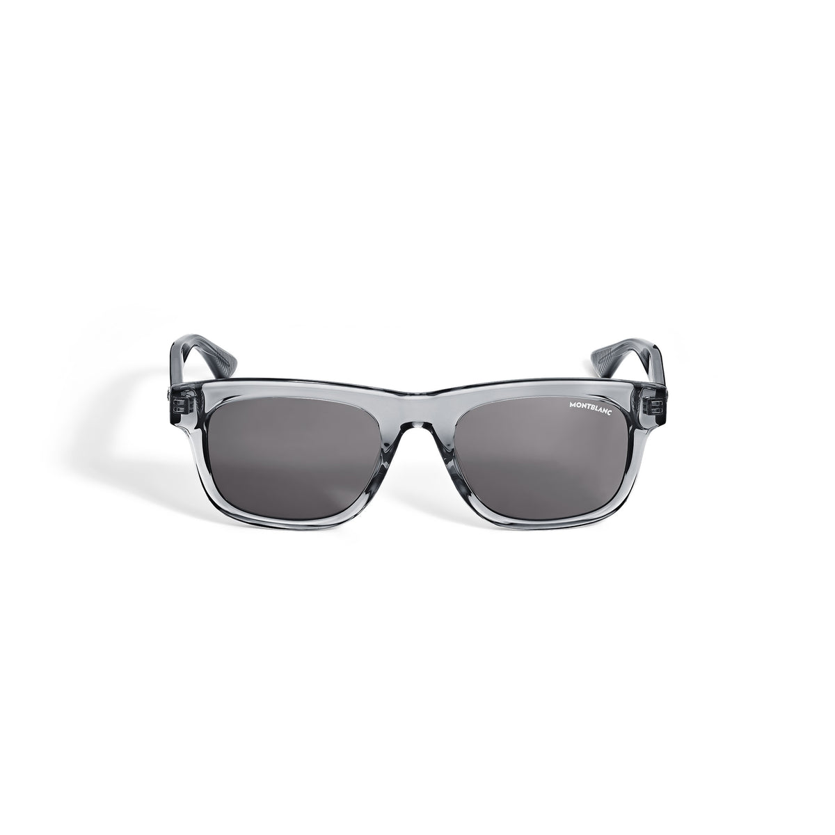 Montblanc Eckige Sonnenbrille mit grauer Kunststofffassung – Ansicht 1