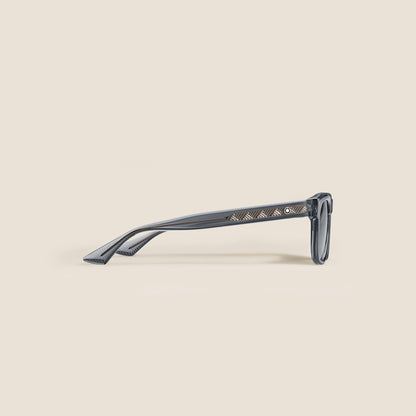 Montblanc Eckige Sonnenbrille mit grauer Kunststofffassung – Ansicht 2