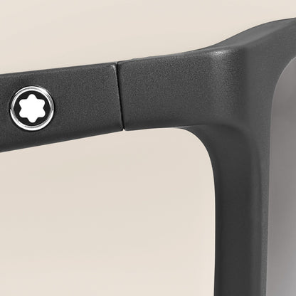 Montblanc Rechteckige Sonnenbrille mit schwarzer Kunststofffassung – Ansicht 3
