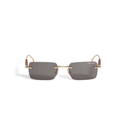 Montblanc Quadratische Sonnenbrille mit goldfarbener Metallfassung (MB136919) – Ansicht 1