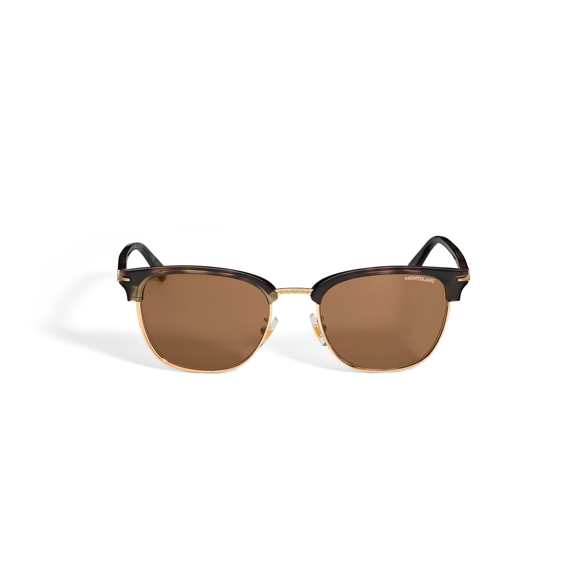 Montblanc Quadratische Sonnenbrille mit goldfarbener Metallfassung (MB136922) – Ansicht 1