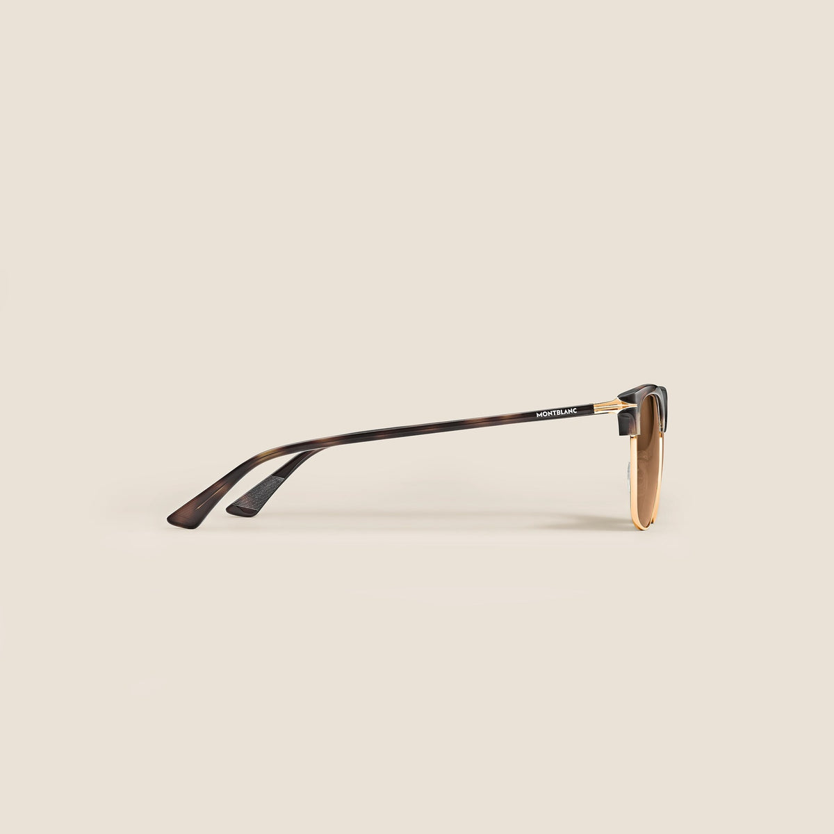 Montblanc Quadratische Sonnenbrille mit goldfarbener Metallfassung (MB136922) – Ansicht 2
