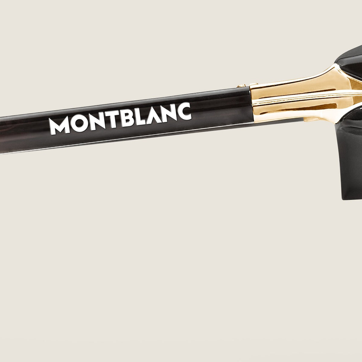 Montblanc Quadratische Sonnenbrille mit goldfarbener Metallfassung (MB136922) – Ansicht 3